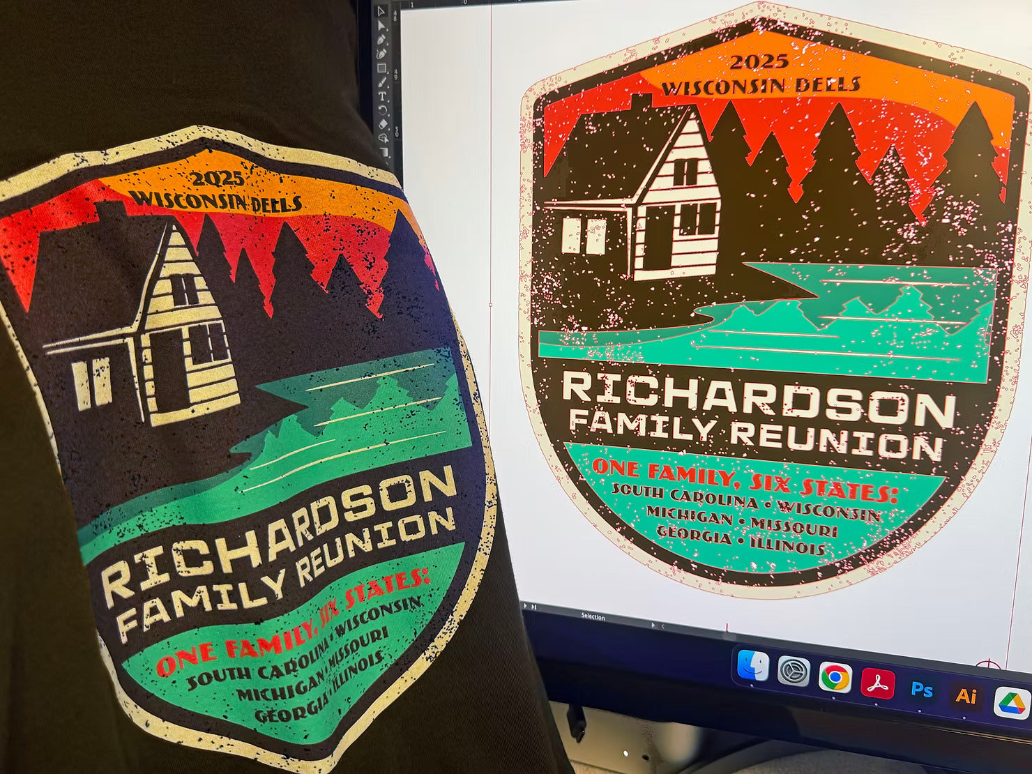 A custom design for a customer using in-house art services